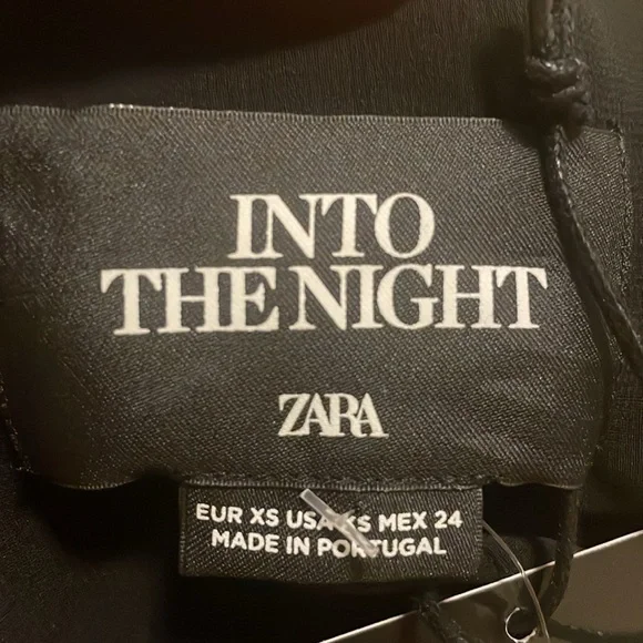 NWT ZARA RHINESTONE DRESS LIMITED EDITION  BLACK  DRESS - REF. 4043/280 XS - Picture 6 of 11